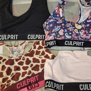 Four Culprit Comfy Bras XL